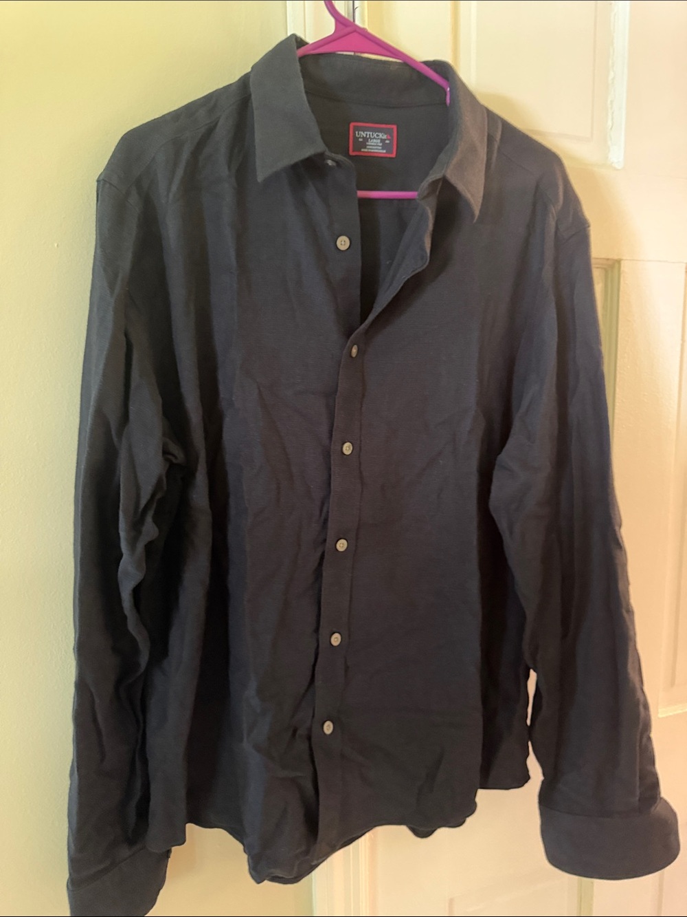 UNTUCKit Men's Dark Gray Button-Up Shirt Jacket